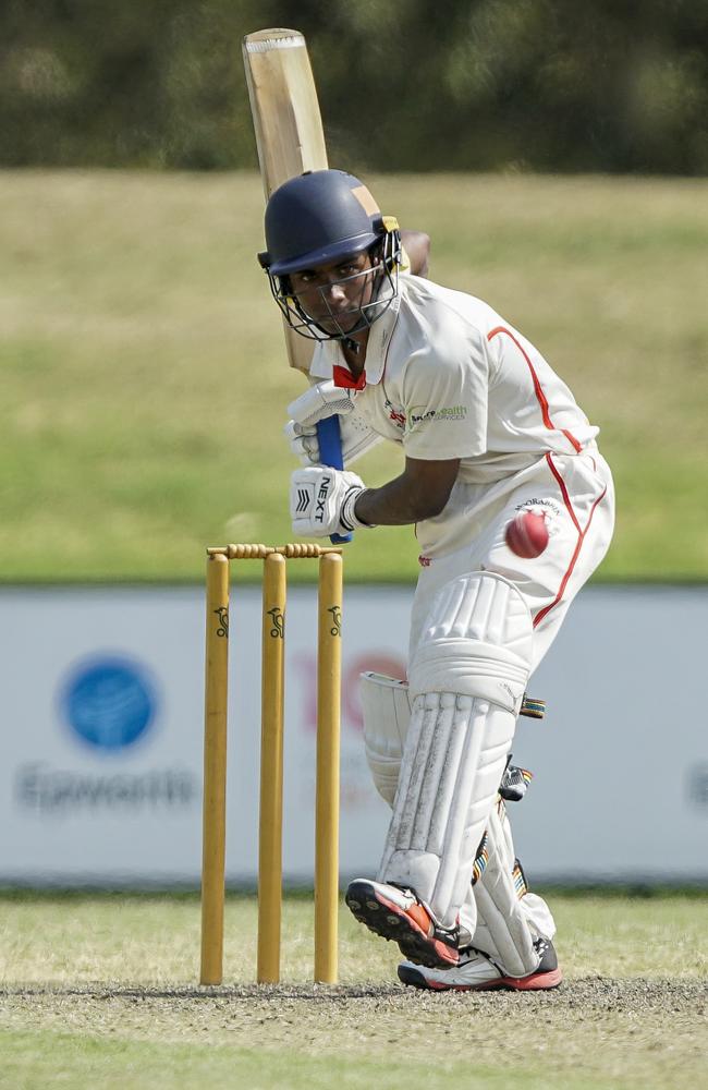 Young Moorabbin opener Caleb Candappa. Picture: Valeriu Campan