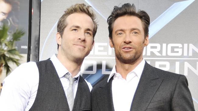 Ryan Reynolds and Hugh Jackman worked together on X-Men Origins: Wolverine in 2009 – and have been bagging each other ever since. Picture: Kevin Winter/Getty Images