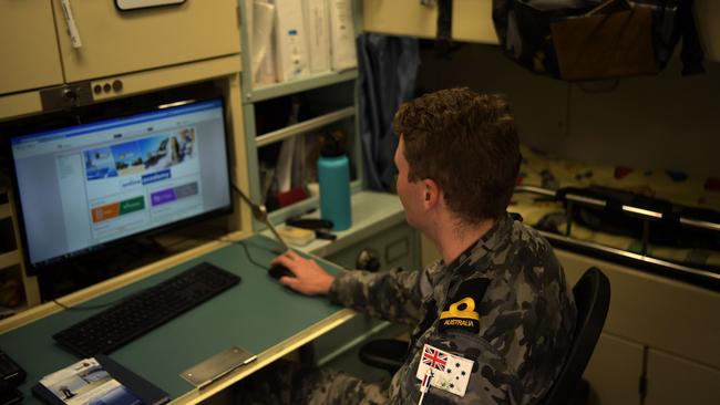 Operation Kakadu onboard the HMAS Perth. Picture: (A)manda Parkinson