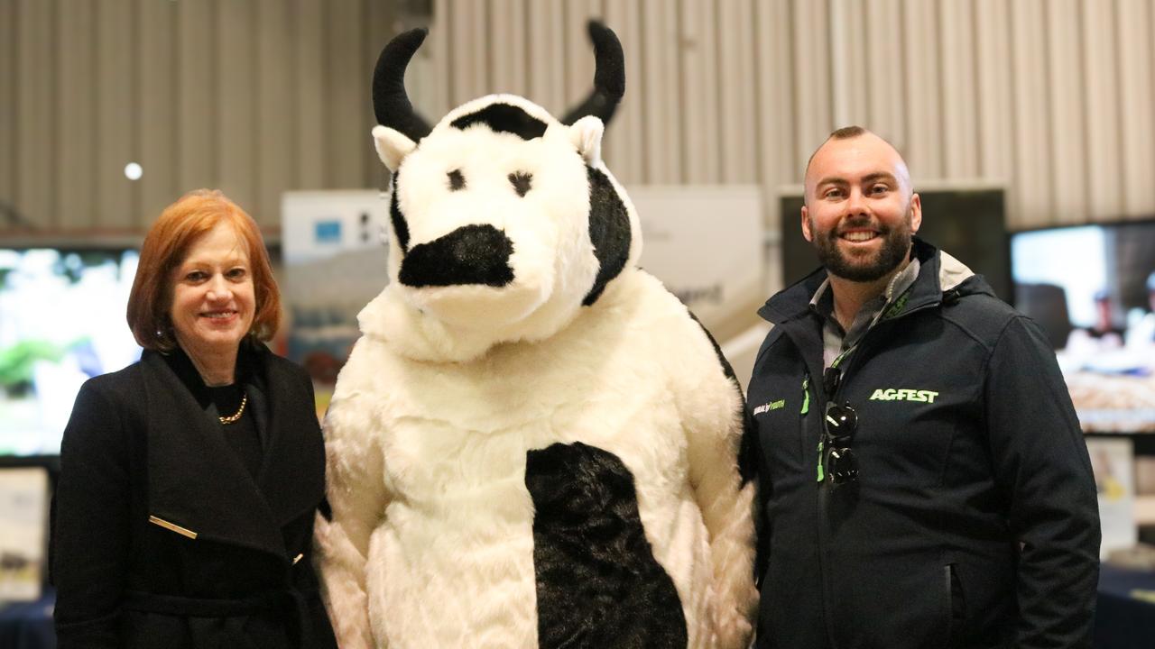 Governor of Tasmania Barbara Baker and Agfest chairman Dylan Bellchambers at the opening day of the 2024 Agfest. Picture: Stephanie Dalton