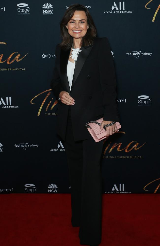 Lisa Wilkinson attends opening night of ‘Tina – The Tina Turner Musical’ at Theatre Royal Sydney. Picture: Lisa Maree Williams/Getty Images