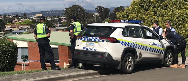 Tasmania Police responded to an incident on Prossers Forest Road at Ravenswood where a man has died and a woman has been critically injured. Photo: Helen Kempton