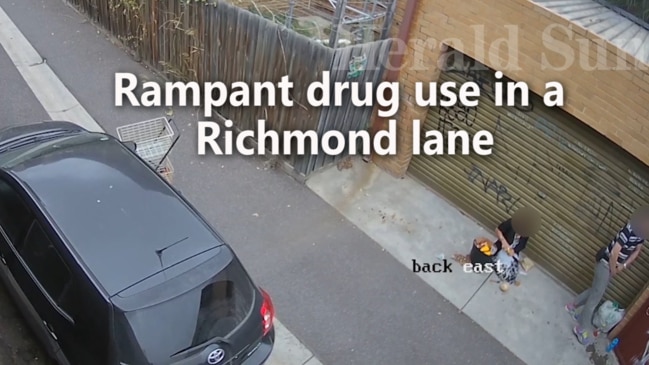 Rampant drug use in a Richmond lane