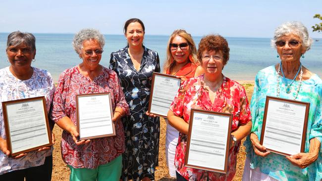 Premier Annastacia Palaszczuk at the Quandamooka land handover ceremony on North Stradbroke Island. Picture: Jack Tran / Office of the Premier