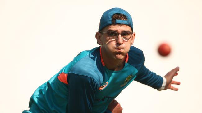 NAGPUR, INDIA – FEBRUARY 07: Todd Murphy of Australia bowls during a training session at Vidarbha Cricket Association Ground on February 07, 2023 in Nagpur, India. (Photo by Robert Cianflone/Getty Images)