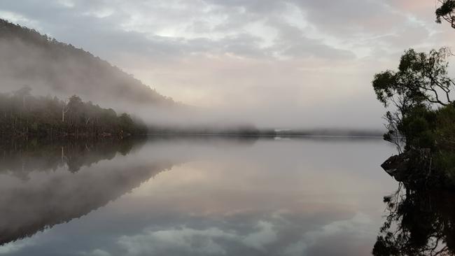 Readers weather picture. Morning mist over Lake Rosebery at Tullah. Picture: Chris Marlow