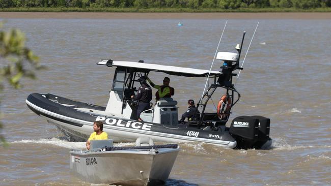 Crews search for missing fisherman Jed Farraway at Port Alma. Photo - Steve Vit.