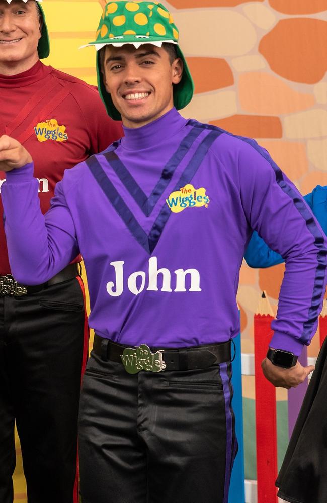 John comes on-board as the Purple Wiggle.