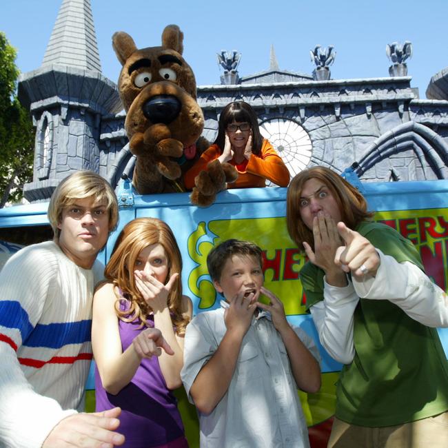 Isaac Hartley with Scoobie Doo cast.