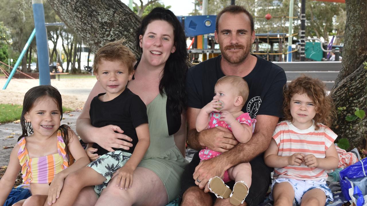 The Taylor family in Cotton Tree Park, Maroochydore for Boxing Day. Picture: Sam Turner