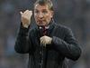 Liverpool's Northern Irish manager Brendan Rodgers gestures the English Premier League football match between West Ham United and Liverpool at The Boleyn Ground, Upton Park, in east London on September 20, 2014. AFP PHOTO/IAN KINGTON RESTRICTED TO EDITORIAL USE. No use with unauthorized audio, video, data, fixture lists, club/league logos or “live” services. Online in-match use limited to 45 images, no video emulation. No use in betting, games or single club/league/player publications.