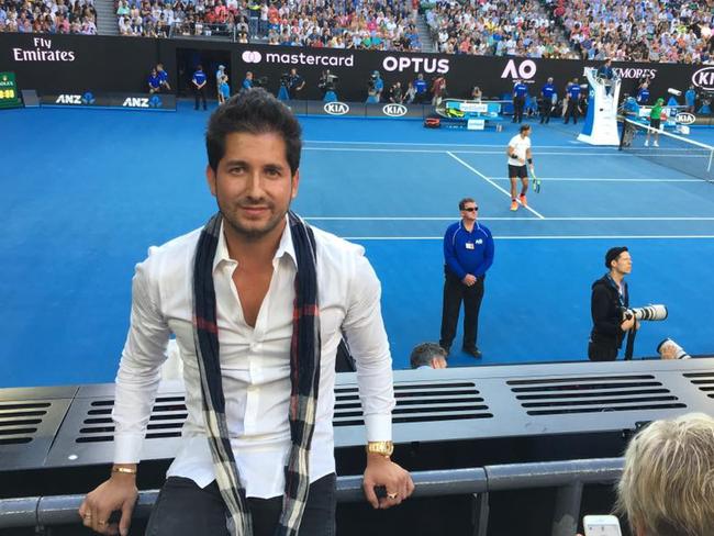 Alejandro “Alex” Mendieta Blanco at the Australian Open. Picture: Facebook