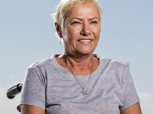 Elke Horning Kooij lost her right leg in a boating accident at Wavebreak Island in January 2018. Picture: Jerad Williams