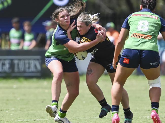 CANBERRA, AUSTRALIA, NewsWire Photos. MARCH 9, 2024: Westpac Tarsha Gale Cup - NSWRL Junior Reps Round Six Canberra Raiders vs Penrith Panthers at Raiders Belconnen in Canberra. Picture: NCA NewsWire / Martin Ollman