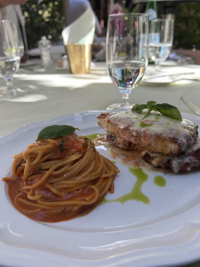 And the chicken parmesan too, what are they gonna do, throw me out? It's too late now. Picture: news.com.au