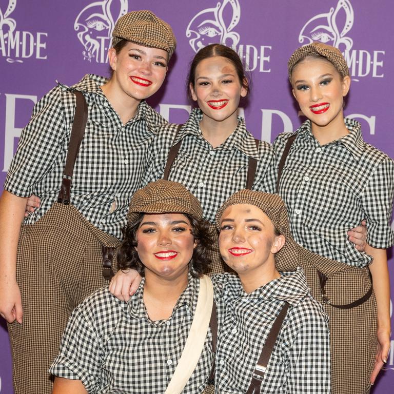 Lainey Wilson, Daneika Cairns, Lexi Worth, Madison Tucker and Sienna Smith at the 76th Mackay Eisteddfod Monday 2 October 2023 Picture: Michaela Harlow