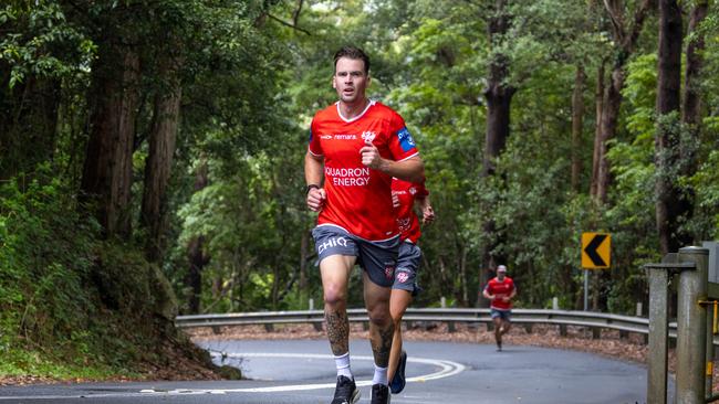 Clint Gutherson set the standard in pre-season by winning the fitness tests at his new club. Picture: Dragons