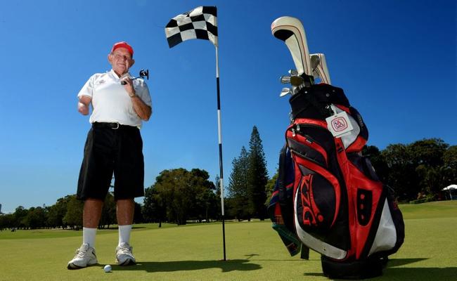 Amputee Graham Cox at Tweed Heads Golf Club. Photo: John Gass / Daily News. Picture: John Gass