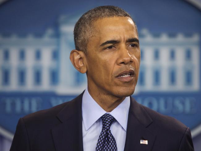 President Barack Obama speaks about the massacre at a Orlando nightclub during a news conference at the White House in Washington. Picture: Pablo Martinez Monsivais