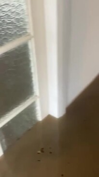 'Oh my god,' Mrs Smith and Mr Nicholls left 'Oh my god,' Sophie Smith and Ben Nicholls horrified as flood waters engulf their new house