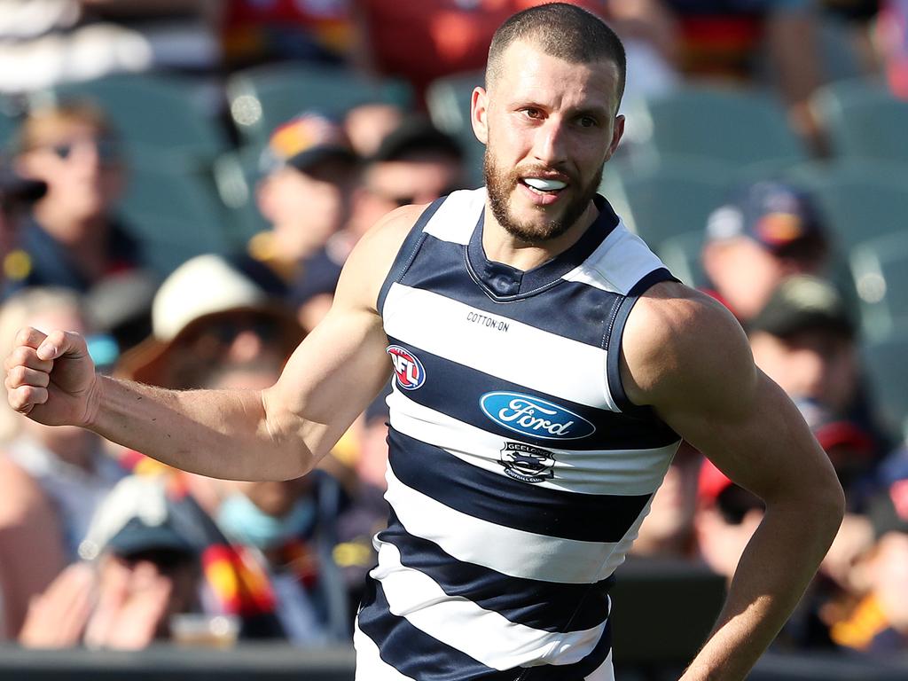 Sam Menegola is back for the Cats. Picture: AFL Photos/Getty Images