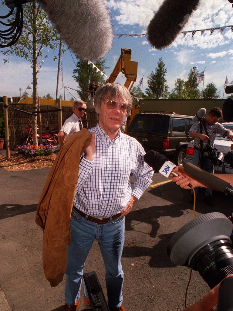 Bernie Ecclestone at the Grand Prix at Albert Park, Melbourne, March 1996.