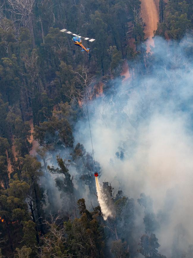 Fire bombing aircraft fighting the East Gippsland fires. Picture: Ned Dawson/Department of Environment, Land, Water and Planning