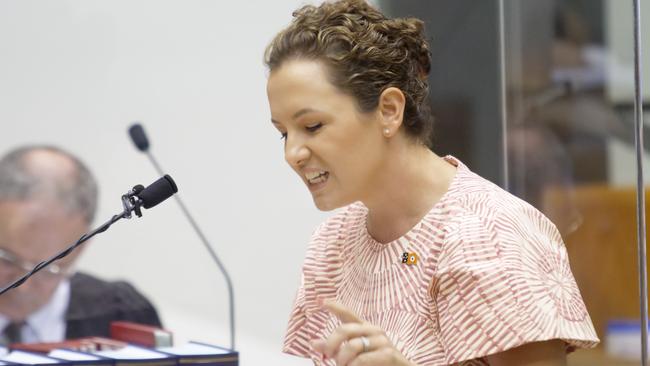 CLP leader Lia Finocchiaro during her 2022/23 budget. Picture: (A)manda Parkinson