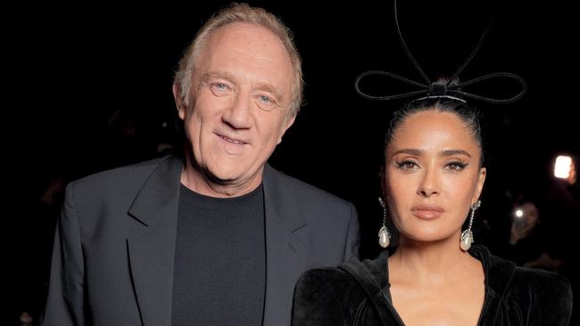 François-Henri Pinault and Salma Hayek at Balenciaga RTW Spring 2025. Picture: Swan Gallet