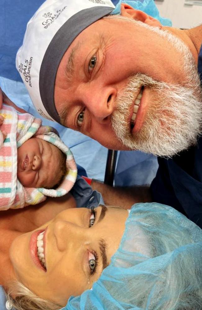 Kyle Sandilands welcomed his first child with fiancee Tegan Kynaston on August 11. Picture: Supplied.