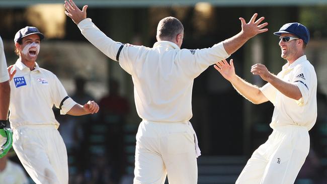 All three of these players have bowled wrist spin for Australia, WA and NSW but only two were frontline spinners (see Q9). Picture: Phil Hillyard