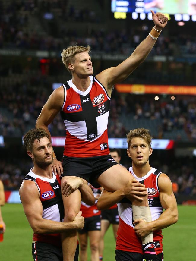 Nick Riewoldt is one of St Kilda’s greatest ever players. Picture: George Salpigtidis