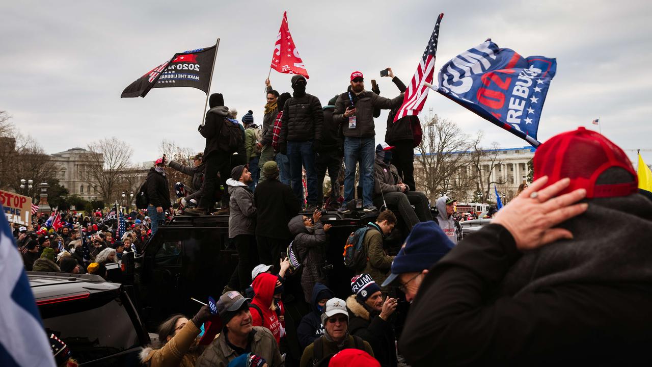 Ms Obama said the favourable treatment given to Trump supporters contrasted with the treatment Black Lives Matter protesters received last year. Picture: Jon Cherry/Getty Images/AFP