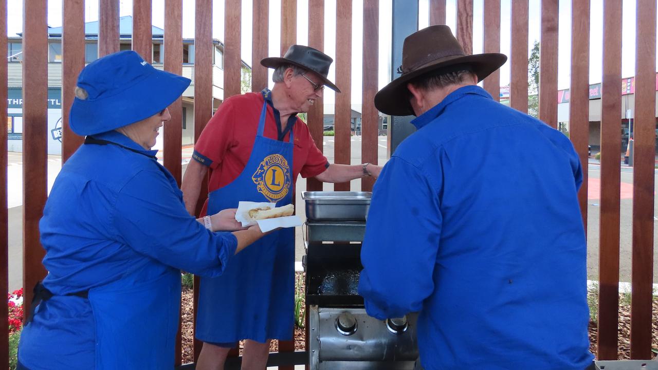 The Kingaroy Lions Club preparing breakfast for the event.