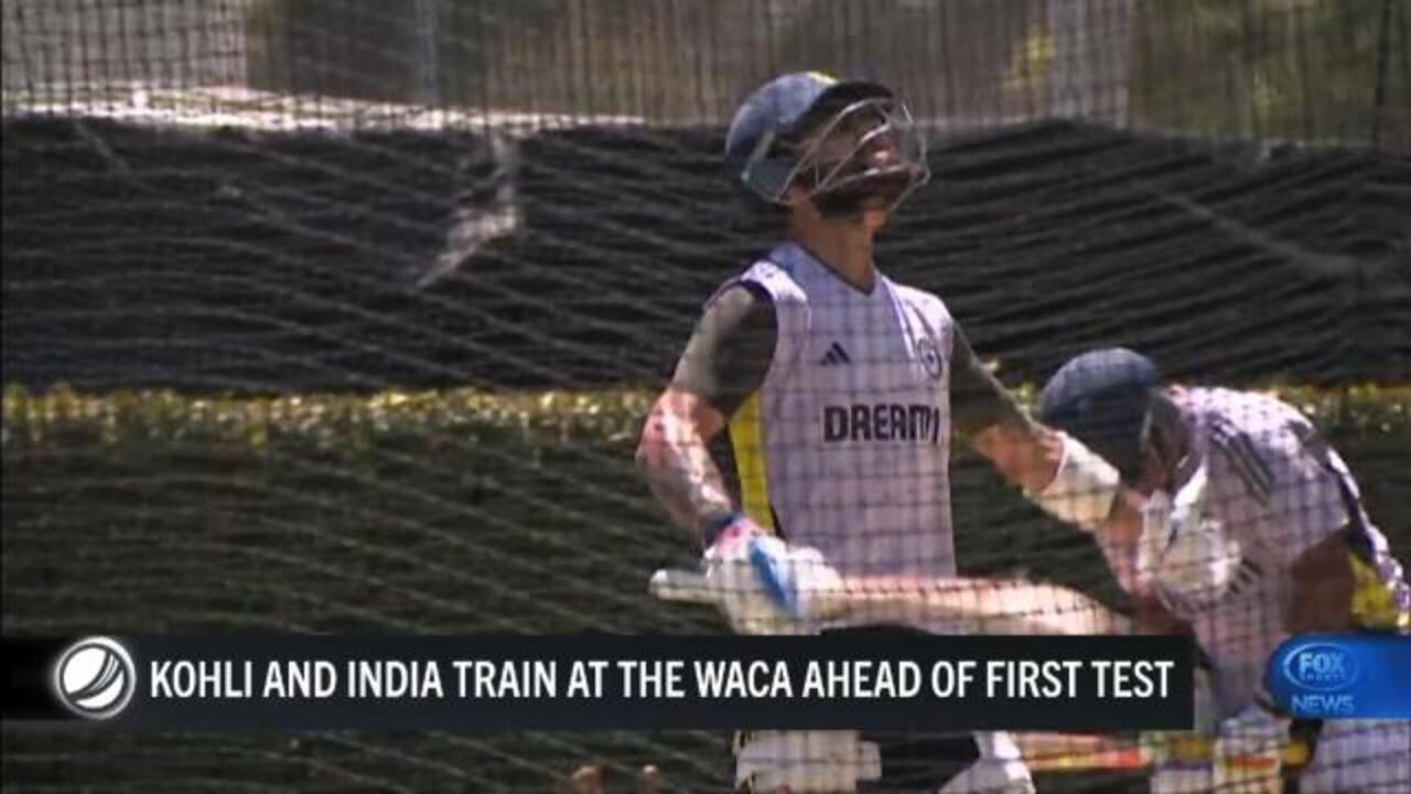 Kohli and India train at the WACA