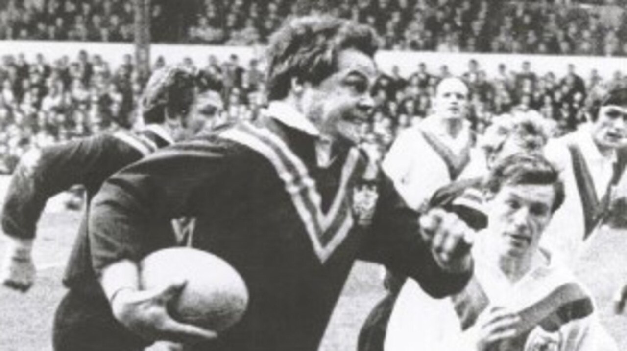 Lionel Williamson had a decorated career for Australia, and the family tradition has continued with grandson Lindsay Collins scoring twice for the Kangaroos over the weekend. Picture: Supplied