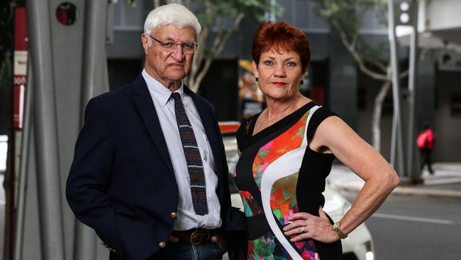 Bob Katter MP and Senator Pauline Hanson. Picture: Zak Simmonds