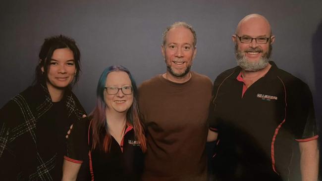 Kevin Sussman with Rockhampton Millennium Collectables staff at Supanova Melbourne before his visit to Rocky.