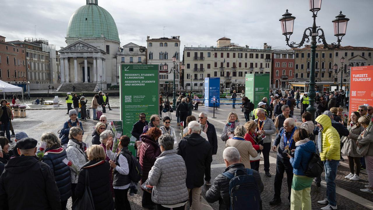 The only people exempt from the fee are residents of Venice – but will need to provide identity documents – and those staying overnight in a hotel as those people already pay a tourist tax. Picture: Marco Bertorello / AFP