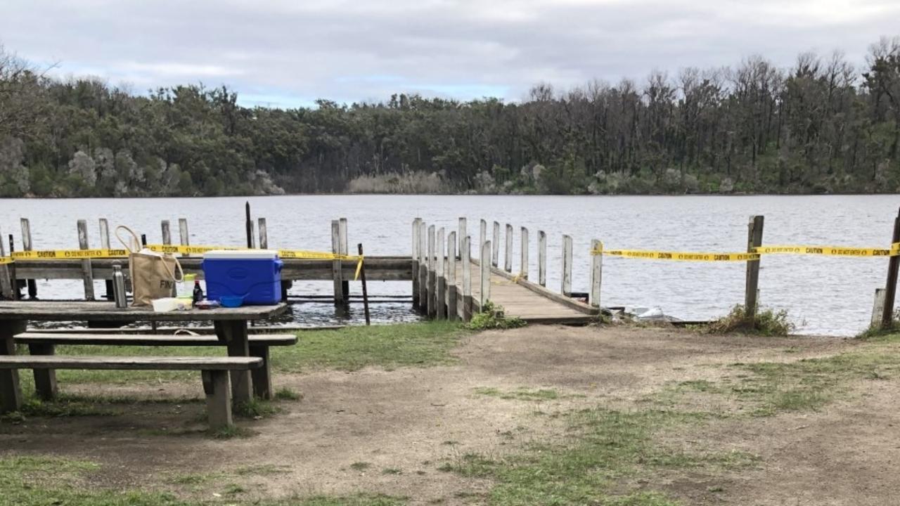 Cape Horn jetty, at Mallacoota, escaped the fires but is still taped up and needs repair.