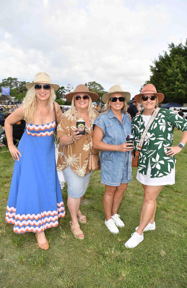 Melonie Guild, Tania Collishaw, Nikki Paxton and Kirsty Smith at Sounds of Rock 2024 in Hervey Bay. Picture: Patrick Woods.