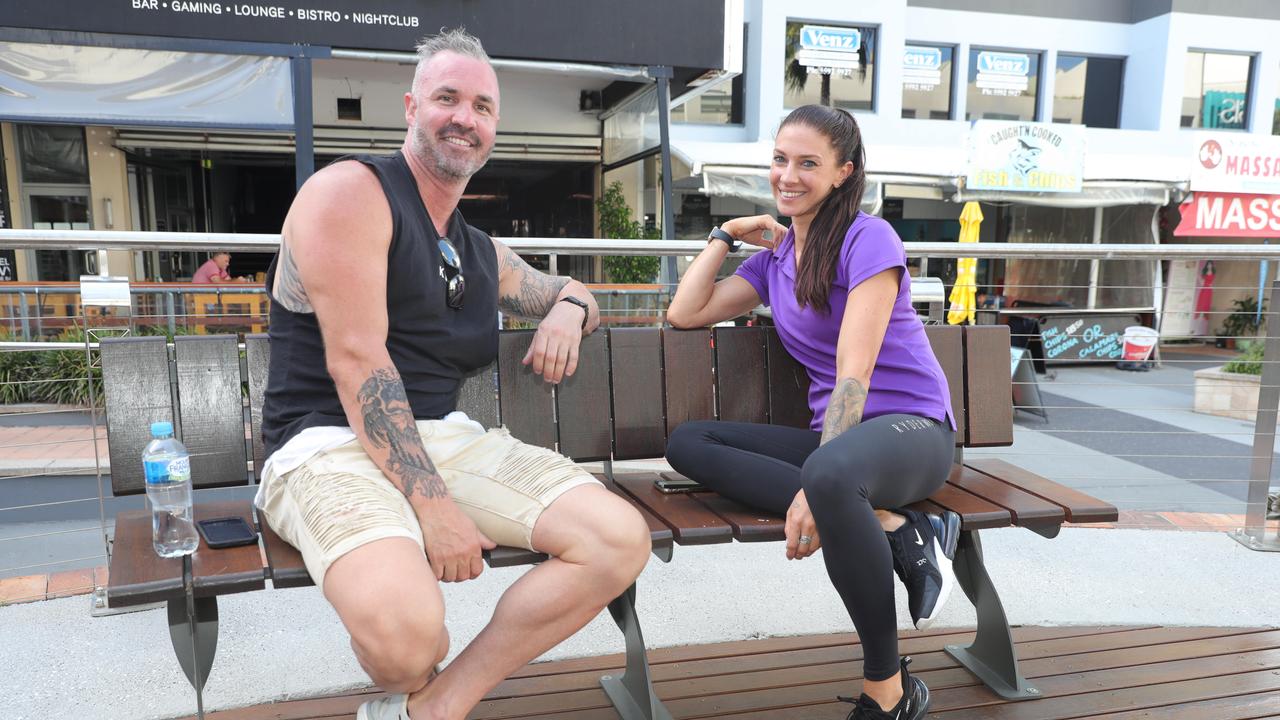 Aaon Izzard and Claire McIntosh of Broadbeach. Picture Glenn Hampson