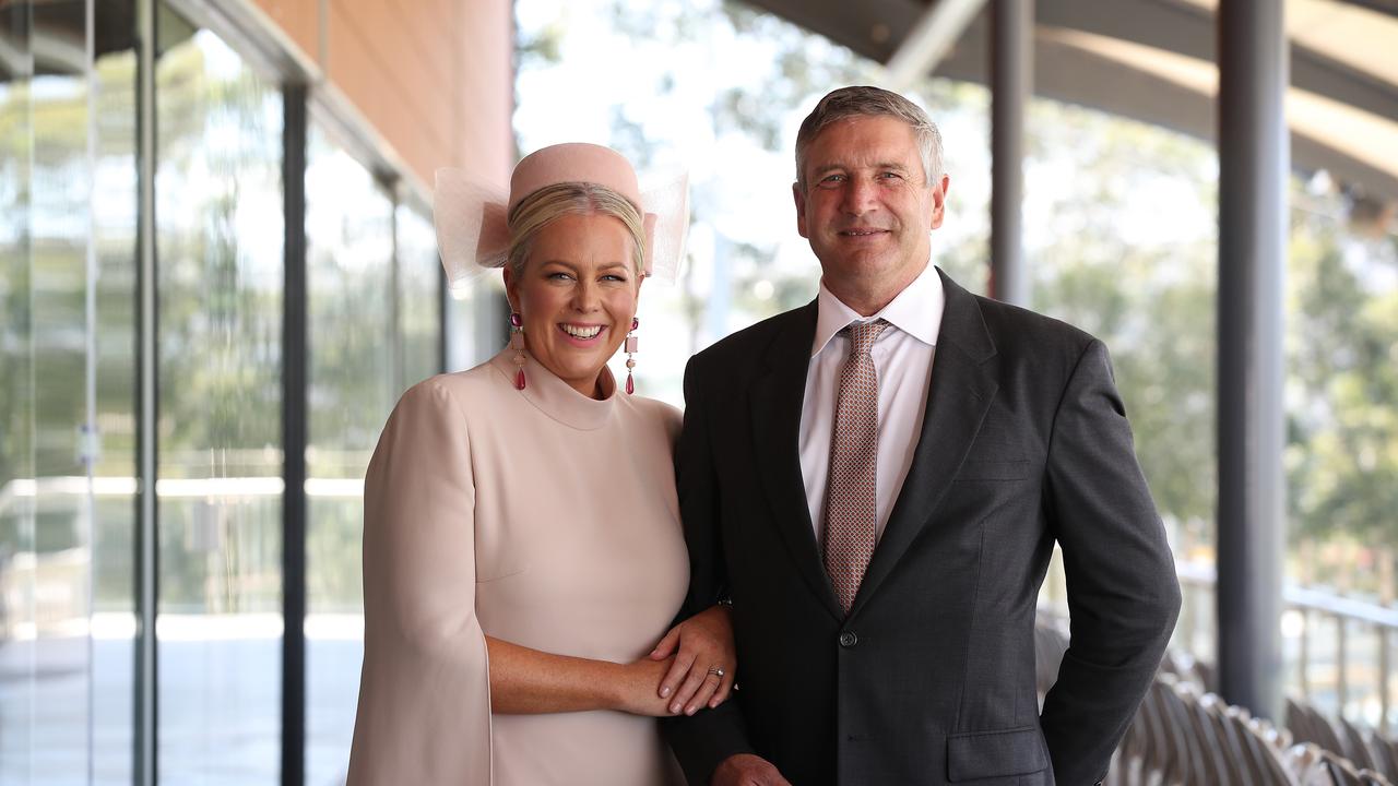 Samantha Armytage and her husband Richard Lavender. Picture: David Swift