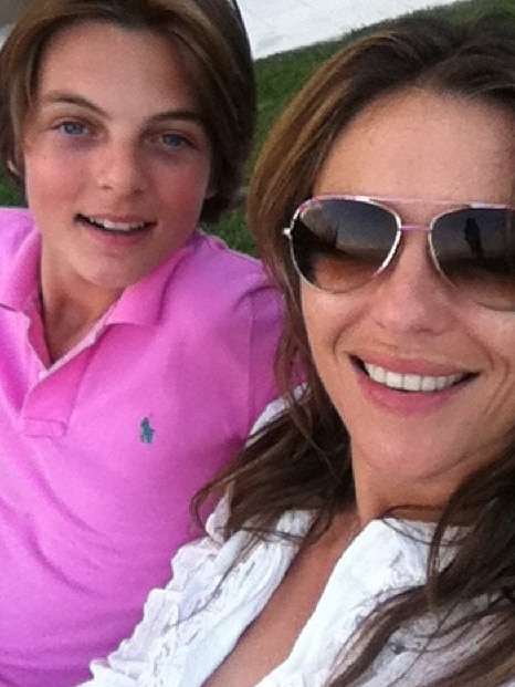 Damian is the only child of Liz Hurley. Picture: Instagram