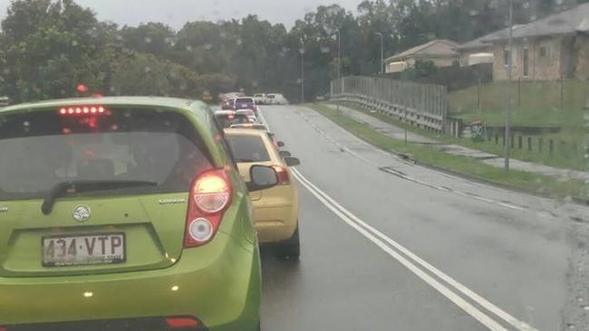 Frustrated motorists in suburban Gold Coast streets about to head to Exit 49 on the M1 at Pimpama. Photo: John Wolski