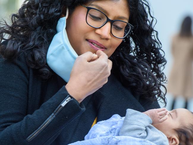 Samantha Ratnam MP with daughter Malala Jacobs. Picture: Jay Town