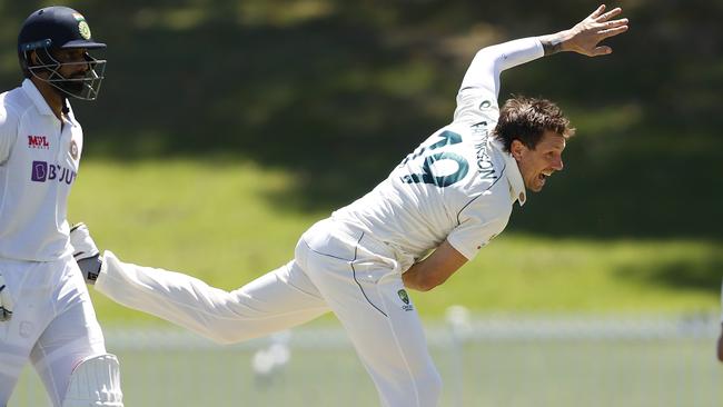 James Pattinson was in good form for Australia A. Picture: Phil Hillyard