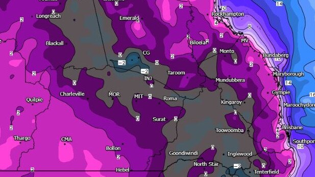 It could get down to -2C in Warwick on Tuesday. Picture: weatherwatch.net.au