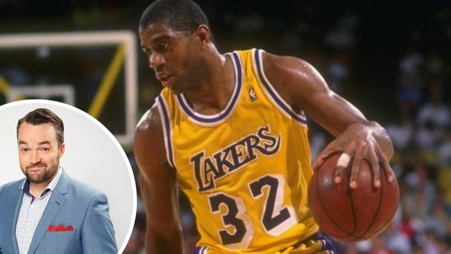 Brydon Coverdale and Magic Johnson