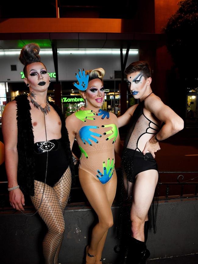 After 30 years of Hooker’s Balls, we bring you the very best photos from the past three decades. This one features Isla Fukyah, Vogue MegaQueen and Holly Would. PICTURES: NT News photographers